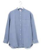 【ジェイプレスヨークストリート/J.PRESS YORK STREET】の【UNISEX】コーデュロイ バンドカラーシャツ ブルー系|ID: prp329100004655226 ipo3291000000033666990