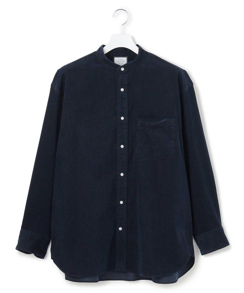 【ジェイプレスヨークストリート/J.PRESS YORK STREET】の【UNISEX】コーデュロイ バンドカラーシャツ インテリア・キッズ・メンズ・レディースファッション・服の通販 founy(ファニー) 　ファッション　Fashion　レディースファッション　Fashion for Women　トップス・カットソー　Cut & Sew Tops　シャツ・ブラウス・オフィスカジュアル　Elegant Blouses & Button-Ups　ユニセックス　Unisex, Genderless　インナー　Innerwear　コーデュロイ　Corduroy, Cord Fabric　ボトム　Bottoms, Lower Wear　定番　Standard, Basic Item　A/W・秋冬　Autumn/Winter　ネイビー系|ID: prp329100004655226 ipo3291000000033666992