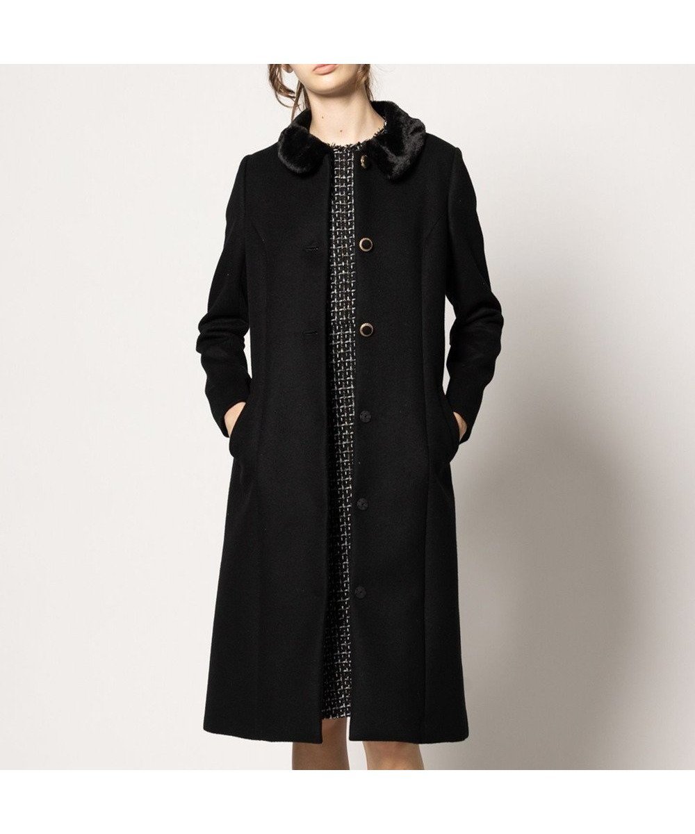 【トッカ/TOCCA】のTWINKLE WINTER NIGHT ウールカシミヤコート インテリア・キッズ・メンズ・レディースファッション・服の通販 founy(ファニー) 　ファッション　Fashion　レディースファッション　Fashion for Women　アウター　Coat / Outerwear Collection　コート・ロングコート・ピーコート　Long Coats, Peacoats & More　レディースジャケット・軽アウター　Jackets　冬　Winter / This Winter　シンプル　Simple, Minimal　ジャケット　Jacket, Outerwear　フェイクファー　Faux Fur, Imitation Fur　エレガント 上品　Elegant　ブラック系|ID: prp329100004655233 ipo3291000000033667334
