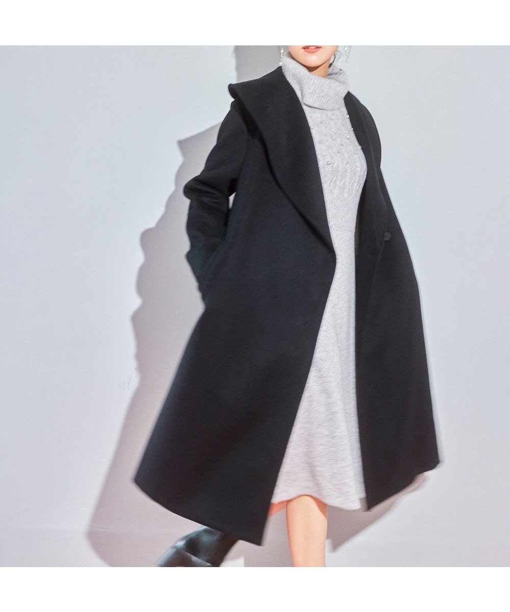 【トッカ/TOCCA】のLOOFAH ショールカラーウールコート インテリア・キッズ・メンズ・レディースファッション・服の通販 founy(ファニー) 　ファッション　Fashion　レディースファッション　Fashion for Women　アウター　Coat / Outerwear Collection　コート・ロングコート・ピーコート　Long Coats, Peacoats & More　レディースジャケット・軽アウター　Jackets　エレガント 上品　Elegant　ショール　Shawl, Wrap　ジャケット　Jacket, Outerwear　マフラー　Scarf, Muffler　ブラック系|ID: prp329100004655234 ipo3291000000033667355