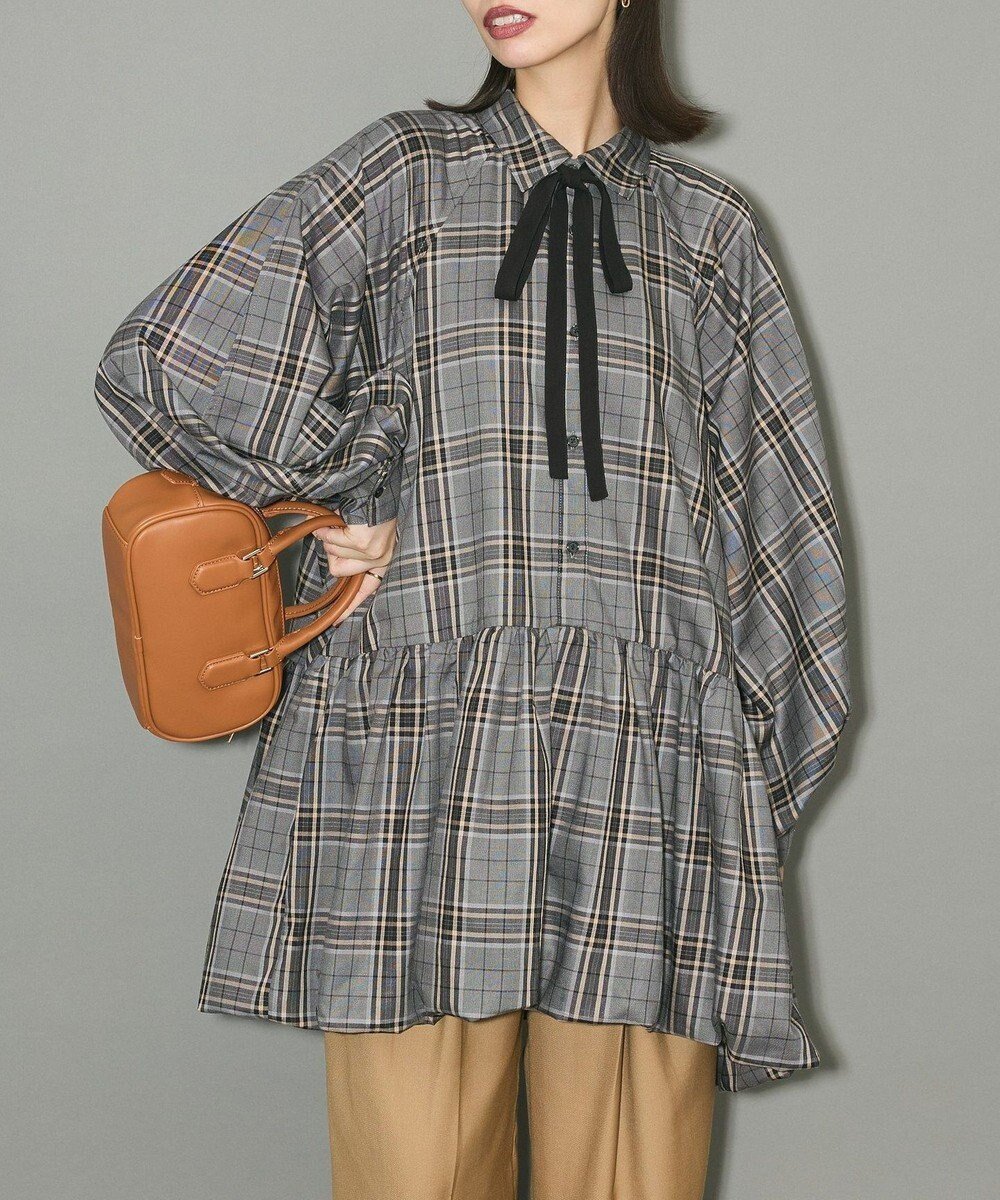 【グリーンパークス/Green Parks】のボウタイリボン付裾バルーンシャツワンピース 人気、トレンドファッション・服の通販 founy(ファニー) ファッション Fashion レディースファッション Fashion for Women ワンピース Dresses シャツワンピース / 1枚で着映えコーデ Shirt Dresses クラシック Classic, Timeless Style ショルダー Shoulder, Shoulder Strap スリーブ Sleeve, Long Sleeve / Short Sleeve トレンド Trend, Trending Now バルーン Balloon, Balloon Silhouette フェミニン Feminine, Girly フォルム Silhouette, Form ポケット Pocket, Pocket Detail リボン Ribbon, Bow A/W・秋冬 Autumn/Winter おすすめ Recommended / Our Picks エレガント 上品 Elegant other-1|ID: prp329100004655306 ipo3291000000033668768