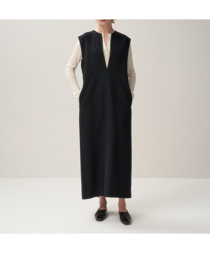 【エイトン/ATON】のSUPER 160S DOUBLE SAXONY ピナフォアドレス インテリア・キッズ・メンズ・レディースファッション・服の通販 founy(ファニー) https://founy.com/ ファッション Fashion レディースファッション Fashion for Women ワンピース Dresses フォーマル・パーティードレス・結婚式用ドレス Elegant & Casual Dresses ドレス Dress, One-Piece ベスト Vest, Waistcoat ボックス Boxy, Box Shape ルーズ Loose, Oversized A/W・秋冬 Autumn/Winter |ID: prp329100004655340 ipo3291000000033669101