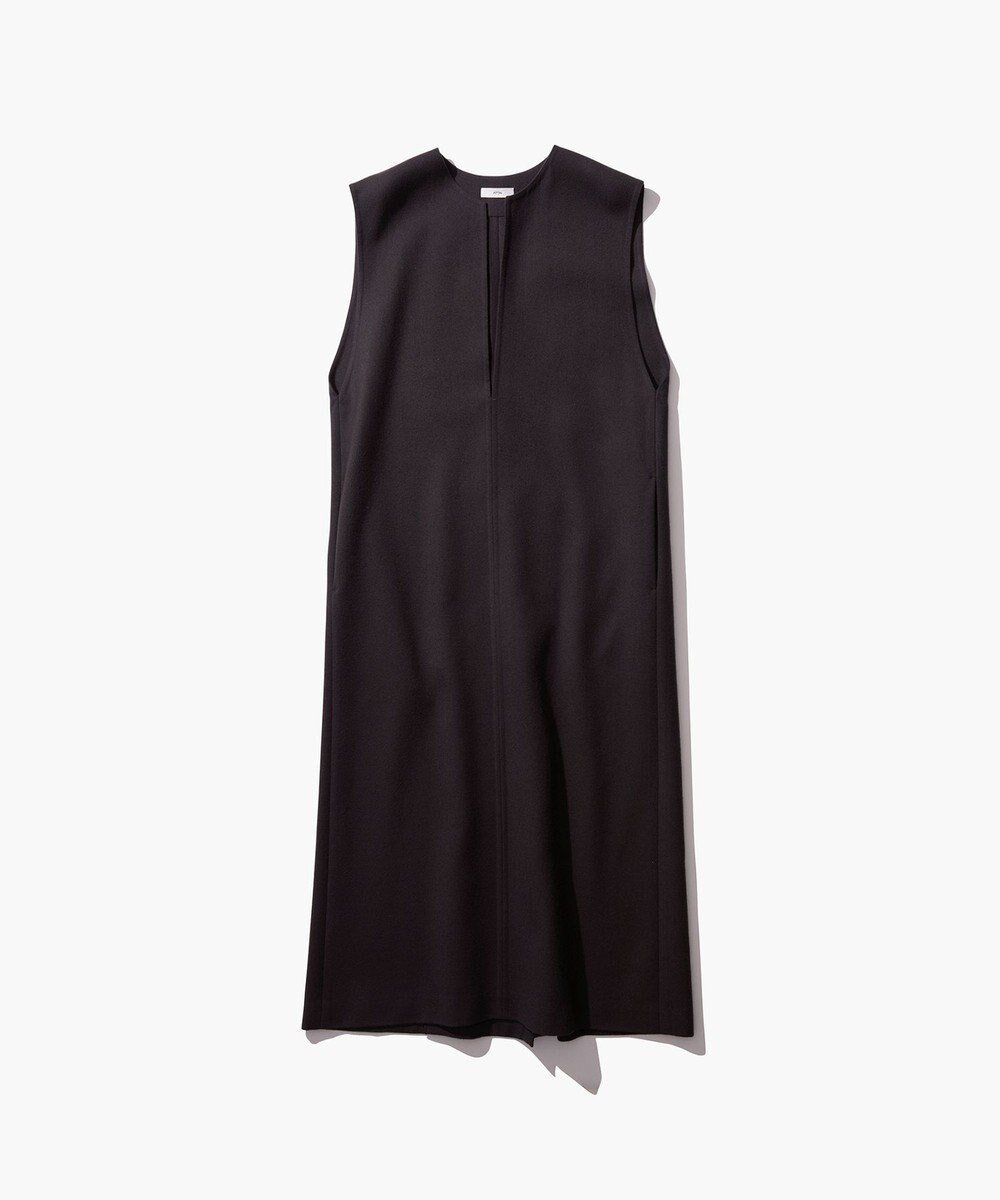 【エイトン/ATON】のSUPER 160S DOUBLE SAXONY ピナフォアドレス インテリア・キッズ・メンズ・レディースファッション・服の通販 founy(ファニー) 　ファッション　Fashion　レディースファッション　Fashion for Women　ワンピース　Dresses　フォーマル・パーティードレス・結婚式用ドレス　Elegant & Casual Dresses　ドレス　Dress, One-Piece　ベスト　Vest, Waistcoat　ボックス　Boxy, Box Shape　ルーズ　Loose, Oversized　A/W・秋冬　Autumn/Winter　BROWN|ID: prp329100004655340 ipo3291000000033669103