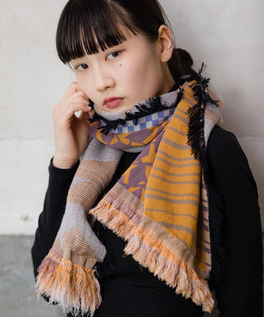 【ポルス/POLS】の【やわらかな綿100%/洗える】meadow モヒカンストール 人気、トレンドファッション・服の通販 founy(ファニー) 　ファッション　Fashion　レディースファッション　Fashion for Women　洗える　Machine Washable　ショール　Shawl, Wrap　ストール　Stole, Wrap　ファブリック　Fabric, Textile　フリンジ　Fringe, Tassel　A/W・秋冬　Autumn/Winter　S/S・春夏　SS, Spring/Summer, Warm Season　夏　Summer　 other-1|ID: prp329100004655341 ipo3291000000033669118