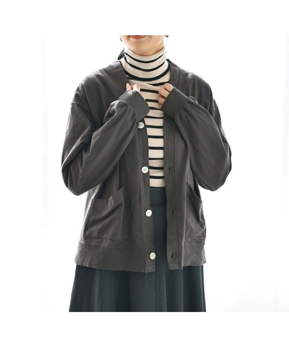 【サキュウ/caqu】のcaqu x GoodOn 9ozジャージー カーディガン インテリア・キッズ・メンズ・レディースファッション・服の通販 founy(ファニー) ファッション Fashion レディースファッション Fashion for Women トップス・カットソー Cut & Sew Tops カーディガン・羽織り Layered Style Cardigans シャツ・ブラウス・オフィスカジュアル Elegant Blouses & Button-Ups ロングTシャツ・Tシャツ Longline T-Shirts & Tees カットソー・ベーシックTシャツ Cut-and-Sewn Tops / Stretch Tees & Basics カットソー Cut and Sewn Top カーディガン Cardigan, Knitwear ジーンズ Jeans, Denim Pants A/W・秋冬 Autumn/Winter S/S・春夏 SS, Spring/Summer, Warm Season 夏 Summer charcoal gray|ID: prp329100004655344 ipo3291000000033669132