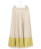 【ジェイプレスヨークストリート/J.PRESS YORK STREET】の【WOMEN】カラーブロック ロングプリーツスカート ベージュ系1|ID: prp329100004655345 ipo3291000000033669141