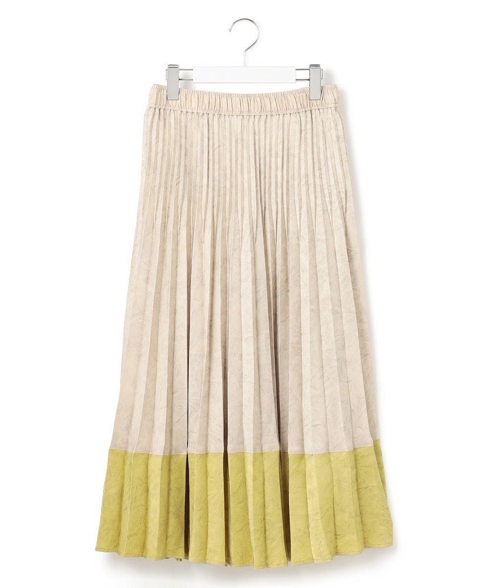【ジェイプレスヨークストリート/J.PRESS YORK STREET】の【WOMEN】カラーブロック ロングプリーツスカート インテリア・キッズ・メンズ・レディースファッション・服の通販 founy(ファニー) 　ファッション　Fashion　レディースファッション　Fashion for Women　スカート　Skirts　プリーツスカート / 上品フェミニンスタイル　Pleated Skirts　おすすめ　Recommended / Our Picks　とろみ　Fluid, Flowy Fabric　エレガント 上品　Elegant　スウェット / スエット　Sweatshirt, Sweatwear　ブロック　Block, Solid Block Pattern　プリーツ　Pleats, Pleated　人気　Popular, Best Seller　A/W・秋冬　Autumn/Winter　ベージュ系1|ID: prp329100004655345 ipo3291000000033669141