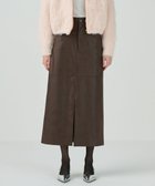 【グレース コンチネンタル/GRACE CONTINENTAL】のクラッシュレザータイトスカート ブラウン|ID: prp329100004655349 ipo3291000000033669169