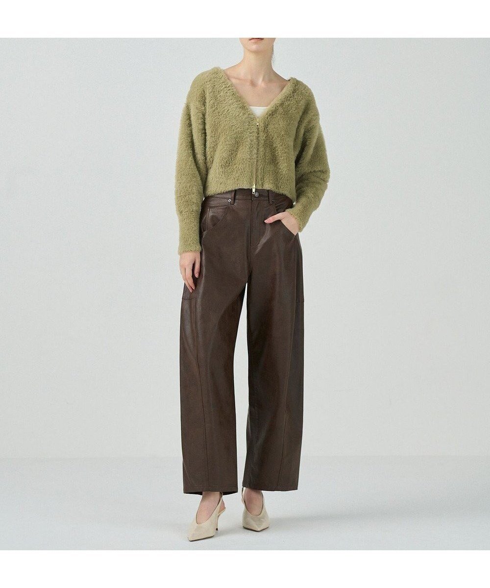 【グレース コンチネンタル/GRACE CONTINENTAL】のフェザーzipニットカーディガン インテリア・キッズ・メンズ・レディースファッション・服の通販 founy(ファニー) ファッション Fashion レディースファッション Fashion for Women トップス・カットソー Cut & Sew Tops ニット Knit Tops & Sweaters カーディガン・羽織り Layered Style Cardigans カーディガン Cardigan, Knitwear スマート Smart, Elegant ダブル Double, Double-Breasted バランス Balance, Style Balance フェザー Feather, Feather Detail フロント Front, Front Design ワイド Wide, Wide Fit 冬 Winter / This Winter 夏 Summer S/S・春夏 SS, Spring/Summer, Warm Season A/W・秋冬 Autumn/Winter カーキ|ID: prp329100004655350 ipo3291000000033669174