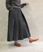 【ムーク/muuc】のトリプルクロス タックフレアスカート|軽くてふっくらした三重織り生地・セットアップ可能 ブラック|ID: prp329100004655351 ipo3291000000033669177