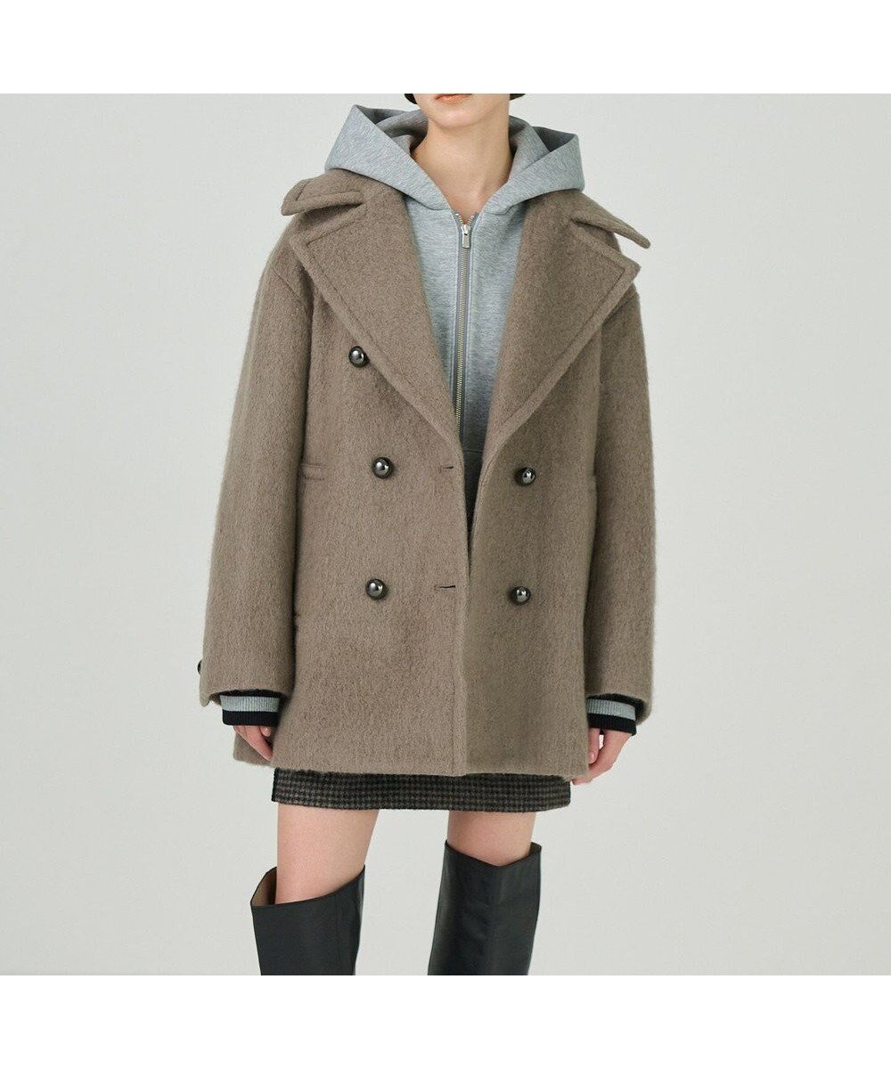 【グレース コンチネンタル/GRACE CONTINENTAL】のモヘヤシャギーPコート インテリア・キッズ・メンズ・レディースファッション・服の通販 founy(ファニー) 　ファッション　Fashion　レディースファッション　Fashion for Women　アウター　Coat / Outerwear Collection　コート・ロングコート・ピーコート　Long Coats, Peacoats & More　レディースジャケット・軽アウター　Jackets　Pコート　Pea Coats　今季　This Season, Current Season　ジャケット　Jacket, Outerwear　別注　Limited Edition, Custom Order　ミドル　Middle Length, Mid Height　メタル　Metal, Metal Parts　冬　Winter / This Winter　A/W・秋冬　Autumn/Winter　おすすめ　Recommended / Our Picks　カーキ|ID: prp329100004655354 ipo3291000000033669191