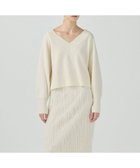 【グレース コンチネンタル/GRACE CONTINENTAL】のVネックラムニットトップ ホワイト|ID: prp329100004655356 ipo3291000000033669197