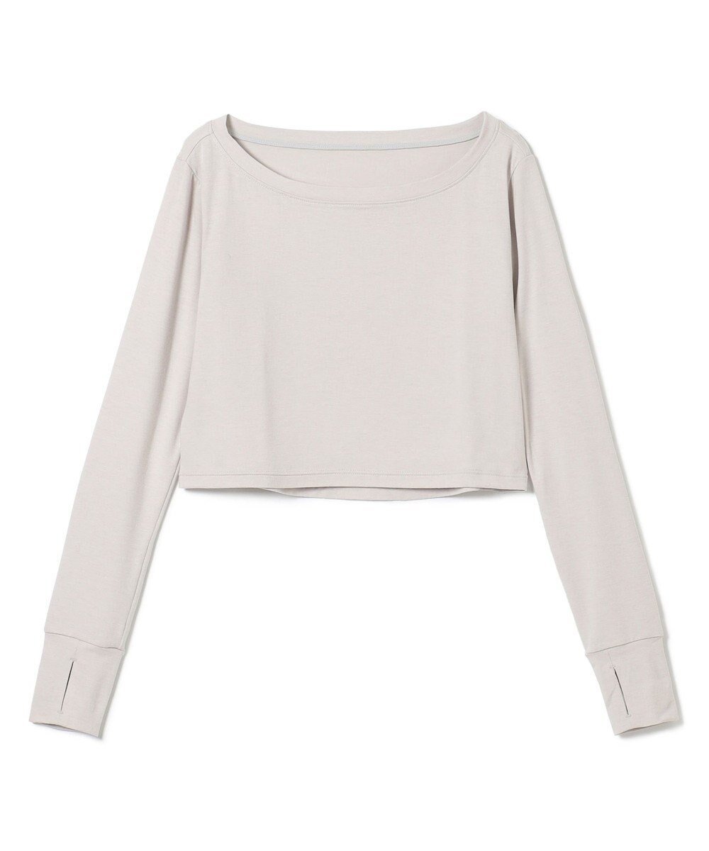 【チャコット/Chacott】のロングスリーブトップ インテリア・キッズ・メンズ・レディースファッション・服の通販 founy(ファニー) 　ファッション　Fashion　レディースファッション　Fashion for Women　トップス・カットソー　Cut & Sew Tops　なめらか　Smooth, Silky Texture　スリーブ　Sleeve, Long Sleeve / Short Sleeve　バランス　Balance, Style Balance　パール　Pearl, Pearl Accent　ロング　Long, Long-Length　軽量　Lightweight, Ultra Light　パールグレー|ID: prp329100004655360 ipo3291000000033669214