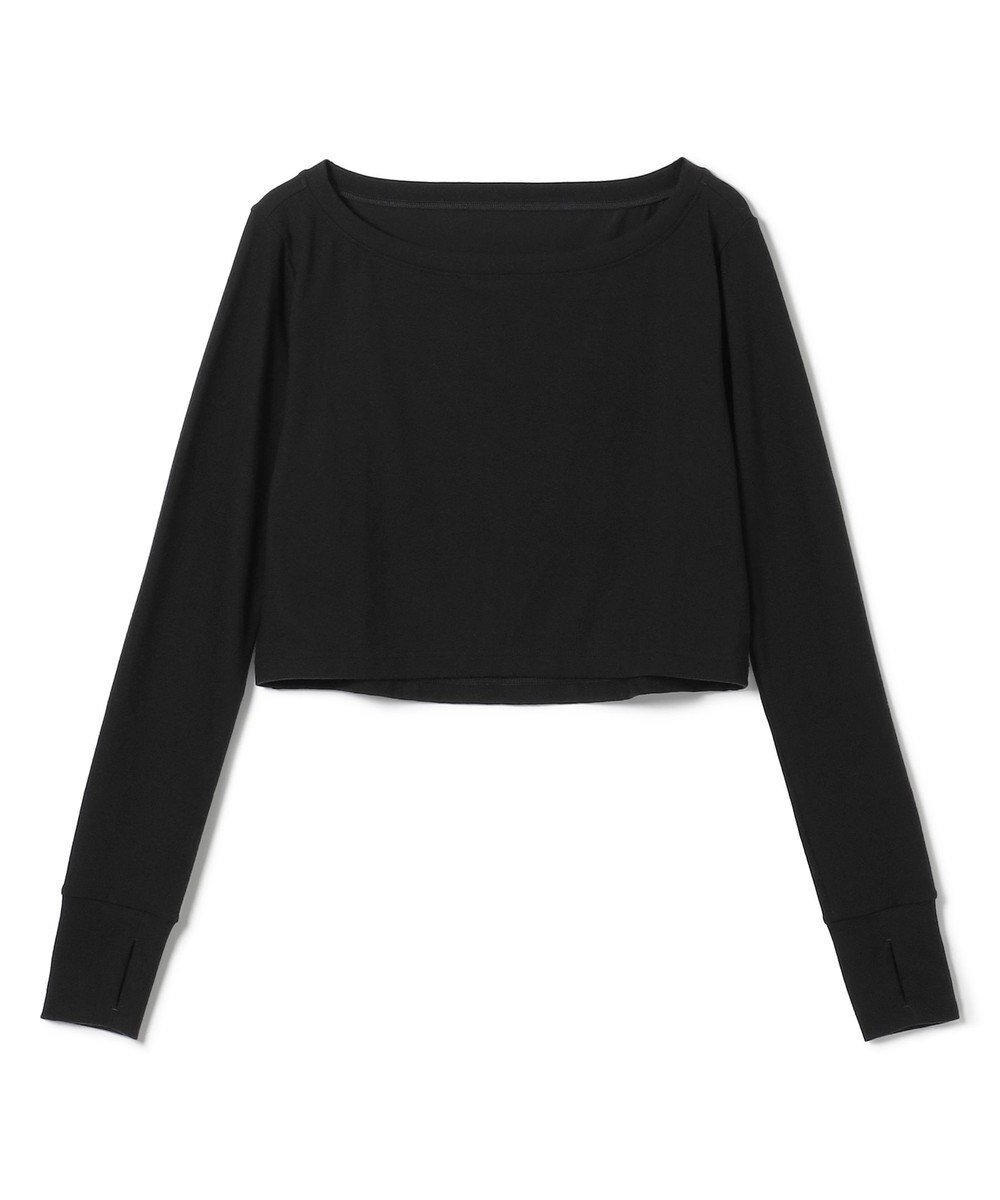 【チャコット/Chacott】のロングスリーブトップ インテリア・キッズ・メンズ・レディースファッション・服の通販 founy(ファニー) 　ファッション　Fashion　レディースファッション　Fashion for Women　トップス・カットソー　Cut & Sew Tops　なめらか　Smooth, Silky Texture　スリーブ　Sleeve, Long Sleeve / Short Sleeve　バランス　Balance, Style Balance　パール　Pearl, Pearl Accent　ロング　Long, Long-Length　軽量　Lightweight, Ultra Light　ブラック|ID: prp329100004655360 ipo3291000000033669215