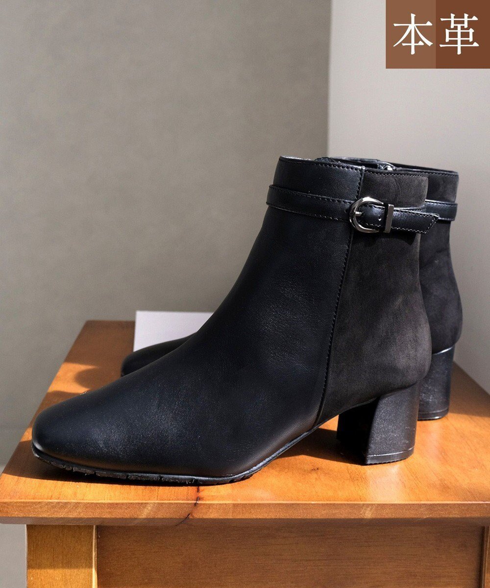 【ポインター/Pointer】の本革スエードコンビショートブーツ インテリア・キッズ・メンズ・レディースファッション・服の通販 founy(ファニー) ファッション Fashion レディースファッション Fashion for Women A/W・秋冬 Autumn/Winter ブラック|ID: prp329100004655367 ipo3291000000033871017