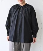 【ムーク/muuc】の〈オーガニックコットン〉〈コットンブロード生地〉〈カラーにより異なる生地〉〈通年着られる〉コットン裾プリ ーツ ブラウス ブラック|ID: prp329100004655372 ipo3291000000033669295