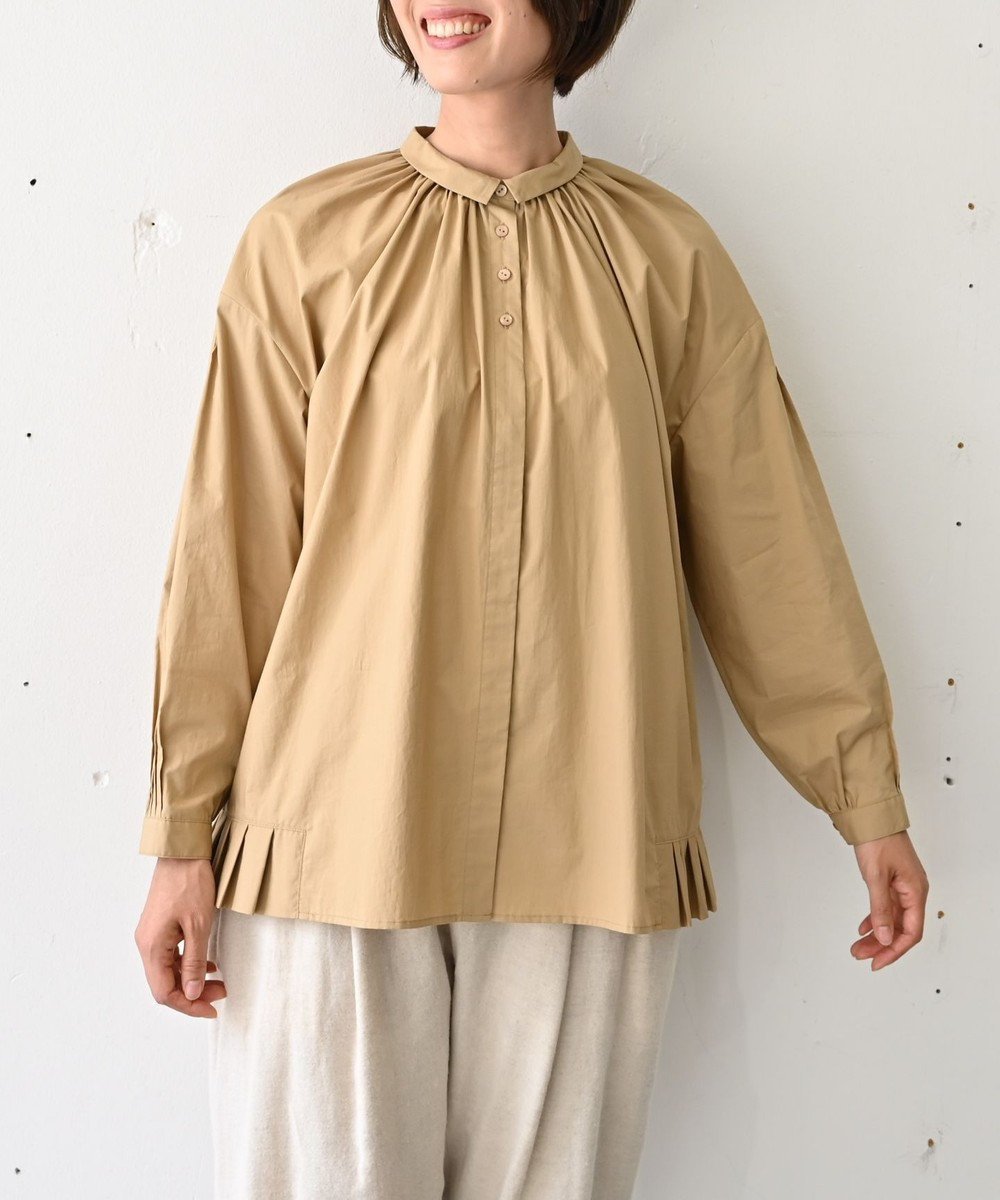 【ムーク/muuc】の〈オーガニックコットン〉〈コットンブロード生地〉〈カラーにより異なる生地〉〈通年着られる〉コットン裾プリーツ ブラウス インテリア・キッズ・メンズ・レディースファッション・服の通販 founy(ファニー) ファッション Fashion レディースファッション Fashion for Women トップス・カットソー Cut & Sew Tops シャツ・ブラウス・オフィスカジュアル Elegant Blouses & Button-Ups 春 Spring キャンバス Canvas, Canvas Fabric ギャザー Gathered, Ruffled クラシック Classic, Timeless Style コンパクト Compact, Small Size 手編み Hand-Knitted, Handmade Knit パターン Pattern, Design Print ブロード Broadcloth, Fine Cotton プリーツ Pleats, Pleated A/W・秋冬 Autumn/Winter S/S・春夏 SS, Spring/Summer, Warm Season 再入荷 Restock / Back in Stock 夏 Summer エレガント 上品 Elegant ベージュ|ID: prp329100004655372 ipo3291000000033669296