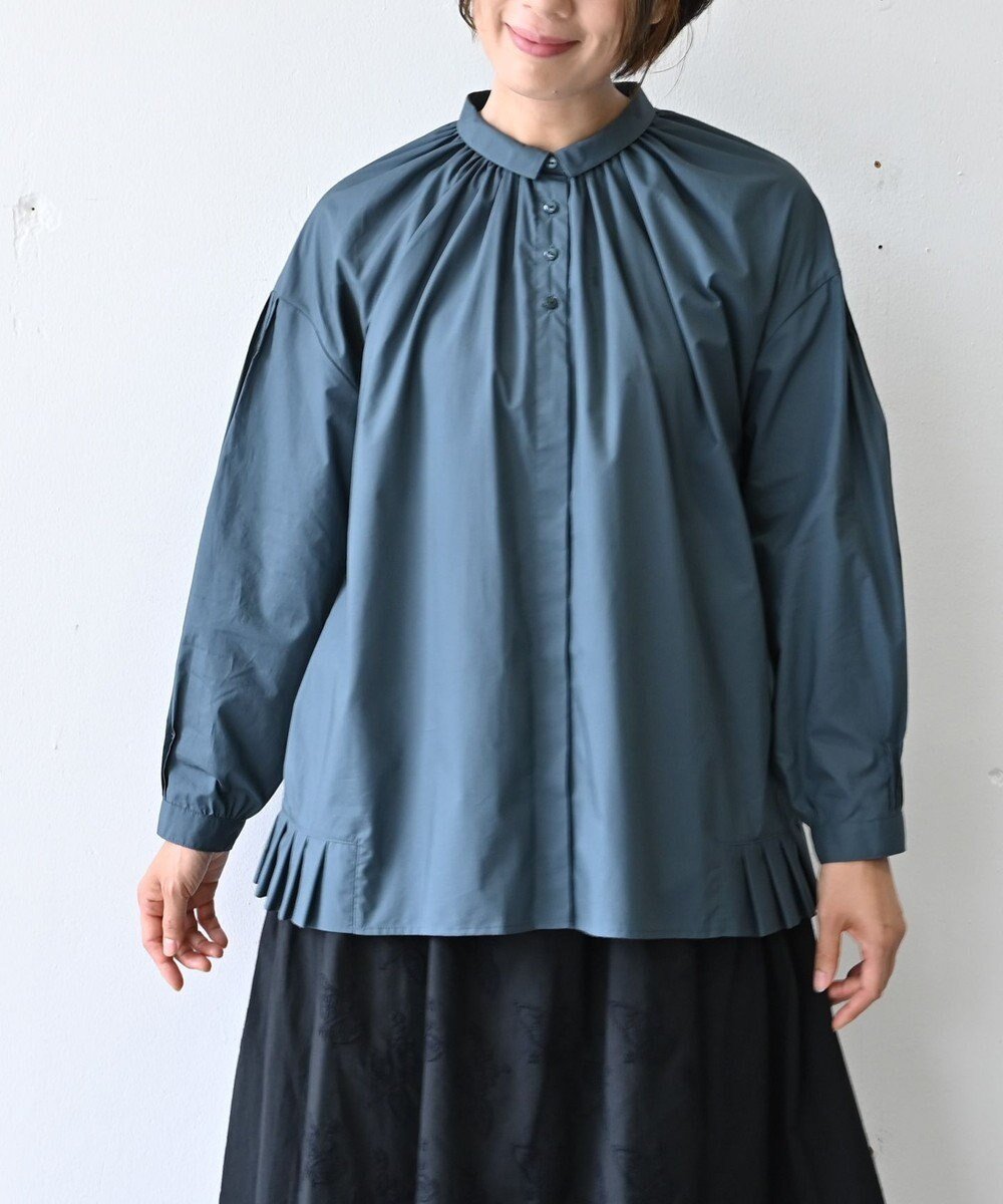 【ムーク/muuc】の〈オーガニックコットン〉〈コットンブロード生地〉〈カラーにより異なる生地〉〈通年着られる〉コットン裾プリーツ ブラウス インテリア・キッズ・メンズ・レディースファッション・服の通販 founy(ファニー) ファッション Fashion レディースファッション Fashion for Women トップス・カットソー Cut & Sew Tops シャツ・ブラウス・オフィスカジュアル Elegant Blouses & Button-Ups 春 Spring キャンバス Canvas, Canvas Fabric ギャザー Gathered, Ruffled クラシック Classic, Timeless Style コンパクト Compact, Small Size 手編み Hand-Knitted, Handmade Knit パターン Pattern, Design Print ブロード Broadcloth, Fine Cotton プリーツ Pleats, Pleated A/W・秋冬 Autumn/Winter S/S・春夏 SS, Spring/Summer, Warm Season 再入荷 Restock / Back in Stock 夏 Summer エレガント 上品 Elegant ブルーグリーン|ID: prp329100004655372 ipo3291000000033669297