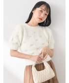 【アースミュージックアンドエコロジー/earth music&ecology】のリボン刺繍フェザーニットプルオーバー 人気、トレンドファッション・服の通販 founy(ファニー) ファッション Fashion レディースファッション Fashion for Women トップス・カットソー Cut & Sew Tops ニット Knit Tops & Sweaters カジュアルプルオーバー・ニットトップス Pullovers & Knit Tops / Casual Pullovers コンパクト Compact, Small Size セーター Sweater, Knitwear フェザー Feather, Feather Detail フェミニン Feminine, Girly フォルム Silhouette, Form ボトム Bottoms, Lower Wear ポケット Pocket, Pocket Detail モチーフ Motif, Design Theme リボン Ribbon, Bow A/W・秋冬 Autumn/Winter thumbnail Ivory|ID: prp329100004655379 ipo3291000000033669347