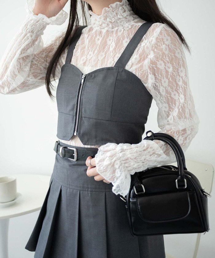【ウィゴー/WEGO】のジップビスチェ インテリア・キッズ・メンズ・レディースファッション・服の通販 founy(ファニー) https://founy.com/ ファッション Fashion レディースファッション Fashion for Women トップス・カットソー Cut & Sew Tops キャミソール&ノースリーブ Camisoles & Sleeveless Tops ビスチェ Bustiers & Corset Tops / Layered Bustier Style 秋 Autumn キャミソール Camisole, Spaghetti Strap Top スマホ Smartphone, Mobile Device セットアップ Set-Up, Coordinated Outfit セーター Sweater, Knitwear タートルネック Turtleneck, High Neck チェック Check, Plaid, Tartan ワンポイント One Point, Statement Accent A/W・秋冬 Autumn/Winter おすすめ Recommended / Our Picks 夏 Summer |ID: prp329100004655385 ipo3291000000033669371