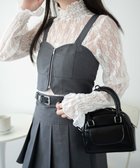 【ウィゴー/WEGO】のジップビスチェ 杢グレー|ID: prp329100004655385 ipo3291000000033669372