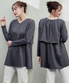 【ティアクラッセ/Tiaclasse】の【洗える】バックフレア裏毛チュニック チャコールグレー|ID: prp329100004655392 ipo3291000000035713536