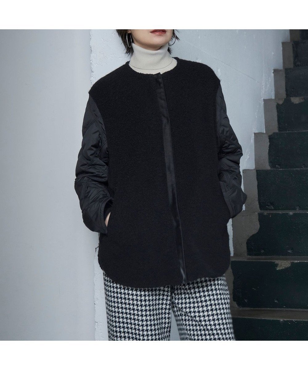 【アイシービー/iCB】の【リバーシブル着用可能】 ラミネートパイルキルト ミドル丈コート インテリア・キッズ・メンズ・レディースファッション・服の通販 founy(ファニー) 　ファッション　Fashion　レディースファッション　Fashion for Women　アウター　Coat / Outerwear Collection　コート・ロングコート・ピーコート　Long Coats, Peacoats & More　レディースジャケット・軽アウター　Jackets　ブルゾンジャケット・スポーティアウター　Blouson Jackets　イタリア　Italy　キルト　Quilt, Quilted Fabric　コンビ　Combo, Combination Style　軽量　Lightweight, Ultra Light　ジャケット　Jacket, Outerwear　タフタ　Taffeta, Structured Fabric　タンブラー　Tumbler, Travel Mug　ダイヤモンド　Diamond, Brilliant Cut　トレンド　Trend, Trending Now　ブルゾン　Blouson, Bomber Jacket　ベルベット　Velvet, Velvety　ボトム　Bottoms, Lower Wear　ミドル　Middle Length, Mid Height　リバーシブル　Reversible, Two-Sided　A/W・秋冬　Autumn/Winter　2024年　2024　2024-2025秋冬・A/W　Autumn/Winter 2024–25 AW24–25　ブラック系|ID: prp329100004655420 ipo3291000000035645963