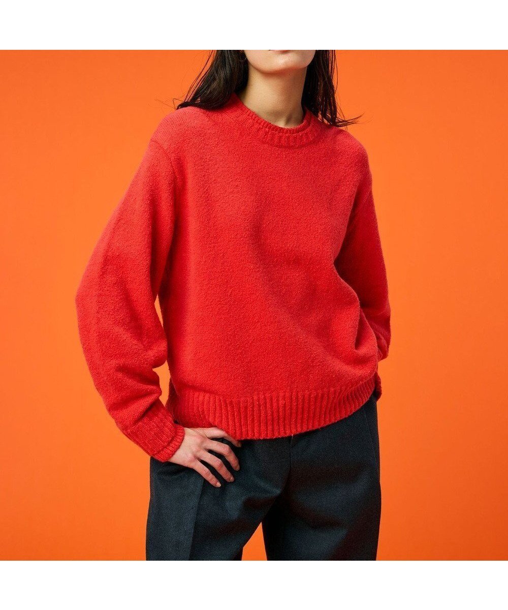【ベイジ,/BEIGE,】の【洗える】BERTAINA / 配色リンキングクルーネックニット インテリア・キッズ・メンズ・レディースファッション・服の通販 founy(ファニー) 　ファッション　Fashion　レディースファッション　Fashion for Women　トップス・カットソー　Cut & Sew Tops　ニット　Knit Tops & Sweaters　シンプル　Simple, Minimal　ストレッチ　Stretch, Stretchy Fabric　ストール　Stole, Wrap　センター　Center, Center Line　セーター　Sweater, Knitwear　洗える　Machine Washable　A/W・秋冬　Autumn/Winter　Red Orange×Milk Tea|ID: prp329100004655424 ipo3291000000033669719