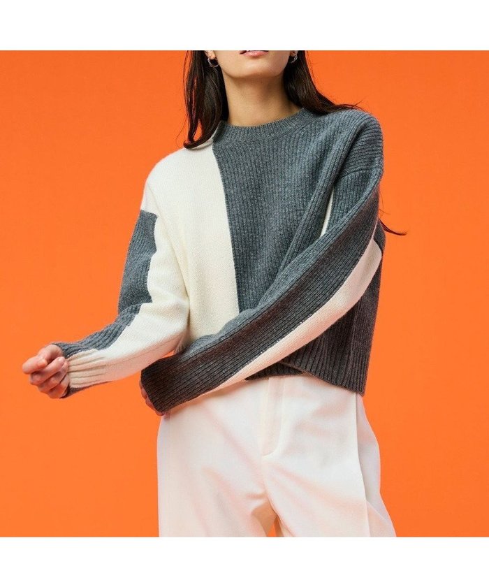 【ベイジ,/BEIGE,】のLAURIERS / ウールカシミヤバイカラーニット インテリア・キッズ・メンズ・レディースファッション・服の通販 founy(ファニー) https://founy.com/ ファッション Fashion レディースファッション Fashion for Women トップス・カットソー Cut & Sew Tops ニット Knit Tops & Sweaters おすすめ Recommended / Our Picks セーター Sweater, Knitwear バランス Balance, Style Balance ボトム Bottoms, Lower Wear A/W・秋冬 Autumn/Winter |ID: prp329100004655427 ipo3291000000033669752