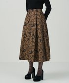 【グレース コンチネンタル/GRACE CONTINENTAL】のジャガードタックスカート ブラウン|ID: prp329100004655436 ipo3291000000033669969