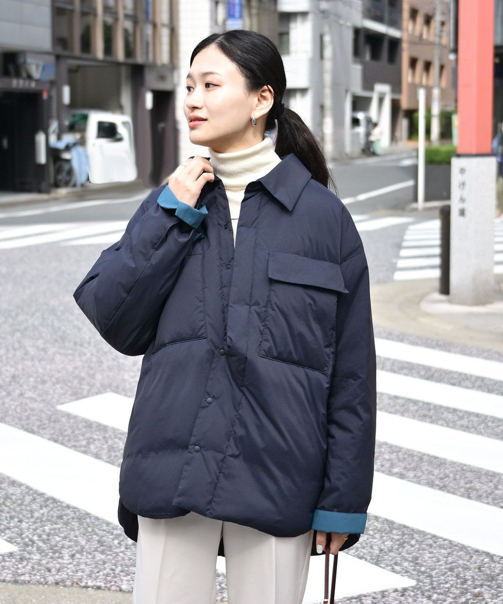 【ケーダブルディー/KWD】の2024年新作【日本製/高品質ダウン】LIGHT DOWN SHIRTS JACKET ライトダウンシャツジャケット インテリア・キッズ・メンズ・レディースファッション・服の通販 founy(ファニー) 　ファッション　Fashion　レディースファッション　Fashion for Women　アウター　Coat / Outerwear Collection　コート・ロングコート・ピーコート　Long Coats, Peacoats & More　レディースジャケット・軽アウター　Jackets　コレクション　Collection, Seasonal Line　軽量　Lightweight, Ultra Light　ジャケット　Jacket, Outerwear　ダウン　Down, Puffer　フィット　Fit, Slim Fit　フェザー　Feather, Feather Detail　フロント　Front, Front Design　ベスト　Vest, Waistcoat　ポケット　Pocket, Pocket Detail　A/W・秋冬　Autumn/Winter　日本製　Made In Japan　ネイビー|ID: prp329100004655466 ipo3291000000033670451
