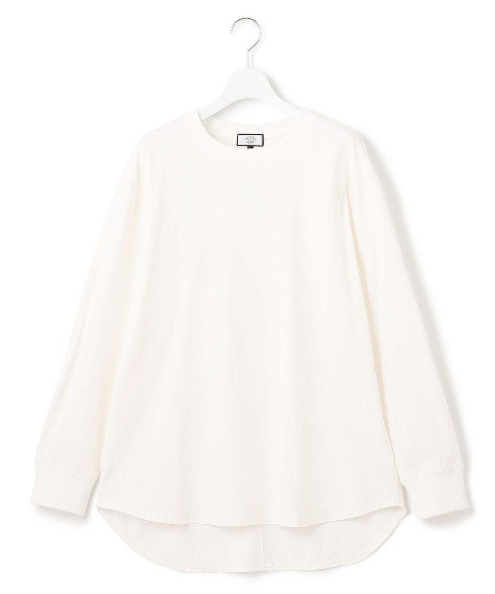 【ジェイプレスヨークストリート/J.PRESS YORK STREET】の【WOMEN】ラウンドヘム ロングスリーブTシャツ インテリア・キッズ・メンズ・レディースファッション・服の通販 founy(ファニー) 　ファッション　Fashion　レディースファッション　Fashion for Women　トップス・カットソー　Cut & Sew Tops　シャツ・ブラウス・オフィスカジュアル　Elegant Blouses & Button-Ups　ロングTシャツ・Tシャツ　Longline T-Shirts & Tees　カットソー・ベーシックTシャツ　Cut-and-Sewn Tops / Stretch Tees & Basics　インナー　Innerwear　カットソー　Cut and Sewn Top　スリーブ　Sleeve, Long Sleeve / Short Sleeve　タートル　Turtleneck, Turtle Collar　ロング　Long, Long-Length　A/W・秋冬　Autumn/Winter　S/S・春夏　SS, Spring/Summer, Warm Season　おすすめ　Recommended / Our Picks　夏　Summer　ホワイト系|ID: prp329100004655468 ipo3291000000033670467