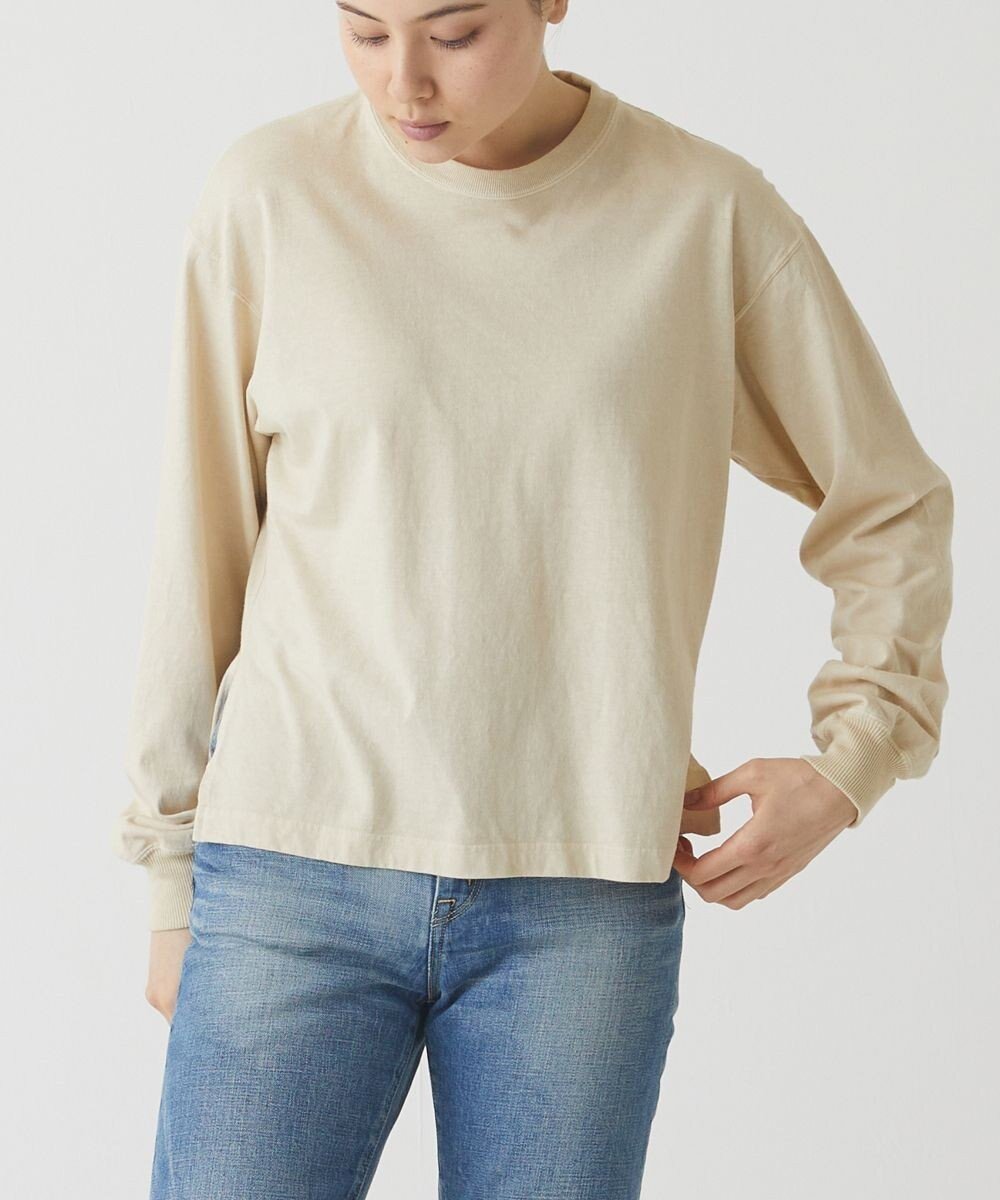 【サキュウ/caqu】のcaqu x good on short sleeve pocket tee サイドスリット入りL/S tee インテリア・キッズ・メンズ・レディースファッション・服の通販 founy(ファニー) ファッション Fashion レディースファッション Fashion for Women トップス・カットソー Cut & Sew Tops シャツ・ブラウス・オフィスカジュアル Elegant Blouses & Button-Ups ロングTシャツ・Tシャツ Longline T-Shirts & Tees カットソー・ベーシックTシャツ Cut-and-Sewn Tops / Stretch Tees & Basics カットソー Cut and Sewn Top ジーンズ Jeans, Denim Pants スリット Slit, Slit Detail リラックス Relax, Relaxed Fit A/W・秋冬 Autumn/Winter S/S・春夏 SS, Spring/Summer, Warm Season 夏 Summer ivory|ID: prp329100004655497 ipo3291000000033670878