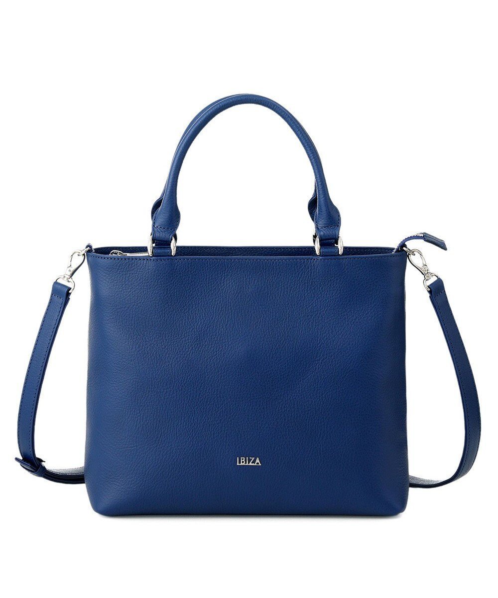 【イビサ/IBIZA】のリンピード 牛革 2WAYバッグ インテリア・キッズ・メンズ・レディースファッション・服の通販 founy(ファニー) 　ファッション　Fashion　レディースファッション　Fashion for Women　バッグ　Bags　ショルダー　Shoulder, Shoulder Strap　シルバー　Silver, Metallic Silver　シンプル　Simple, Minimal　スマート　Smart, Elegant　ポケット　Pocket, Pocket Detail　エレガント 上品　Elegant　ビジネス 仕事 通勤　Business / Work / Commuting　青|ID: prp329100004655504 ipo3291000000034145600