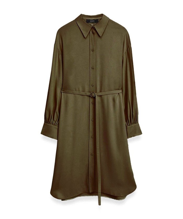 【ジョゼフ/JOSEPH】のビスコースツイル シャツドレス インテリア・キッズ・メンズ・レディースファッション・服の通販 founy(ファニー) https://founy.com/ ファッション Fashion レディースファッション Fashion for Women ワンピース Dresses フォーマル・パーティードレス・結婚式用ドレス Elegant & Casual Dresses シャツワンピース / 1枚で着映えコーデ Shirt Dresses エレガント 上品 Elegant ドレス Dress, One-Piece ドレープ Drape, Draping Fabric A/W・秋冬 Autumn/Winter 軽量 Lightweight, Ultra Light |ID: prp329100004655557 ipo3291000000033671873