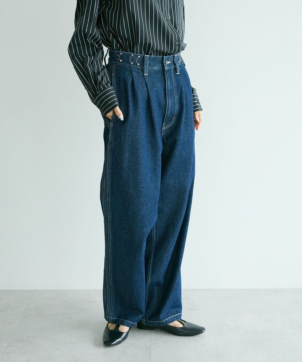 【クラフトスタンダードブティック/CRAFT STANDARD BOUTIQUE】の【ユニセックス】デニム2タックワイドテーパードパンツ インテリア・キッズ・メンズ・レディースファッション・服の通販 founy(ファニー) 　ファッション　Fashion　レディースファッション　Fashion for Women　パンツ　Pants & Trousers　デニムパンツ・ジーンズ・美脚デニム　Denim Jeans & Pants　デニム　Denim, Jeans Material　フィット　Fit, Slim Fit　ポケット　Pocket, Pocket Detail　メタル　Metal, Metal Parts　ワイド　Wide, Wide Fit　A/W・秋冬　Autumn/Winter　2024年　2024　2024-2025秋冬・A/W　Autumn/Winter 2024–25 AW24–25　Dark Indigo|ID: prp329100004655598 ipo3291000000033672437