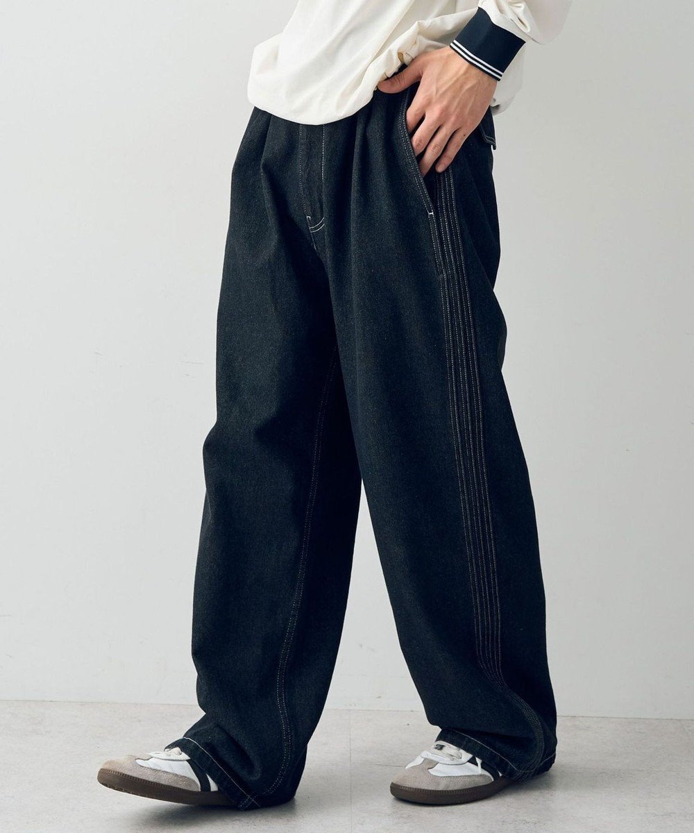 【クラフトスタンダードブティック/CRAFT STANDARD BOUTIQUE】の【ユニセックス】デニム2タックワイドテーパードパンツ インテリア・キッズ・メンズ・レディースファッション・服の通販 founy(ファニー) 　ファッション　Fashion　レディースファッション　Fashion for Women　パンツ　Pants & Trousers　デニムパンツ・ジーンズ・美脚デニム　Denim Jeans & Pants　デニム　Denim, Jeans Material　フィット　Fit, Slim Fit　ポケット　Pocket, Pocket Detail　メタル　Metal, Metal Parts　ワイド　Wide, Wide Fit　A/W・秋冬　Autumn/Winter　2024年　2024　2024-2025秋冬・A/W　Autumn/Winter 2024–25 AW24–25　Black|ID: prp329100004655598 ipo3291000000033672440