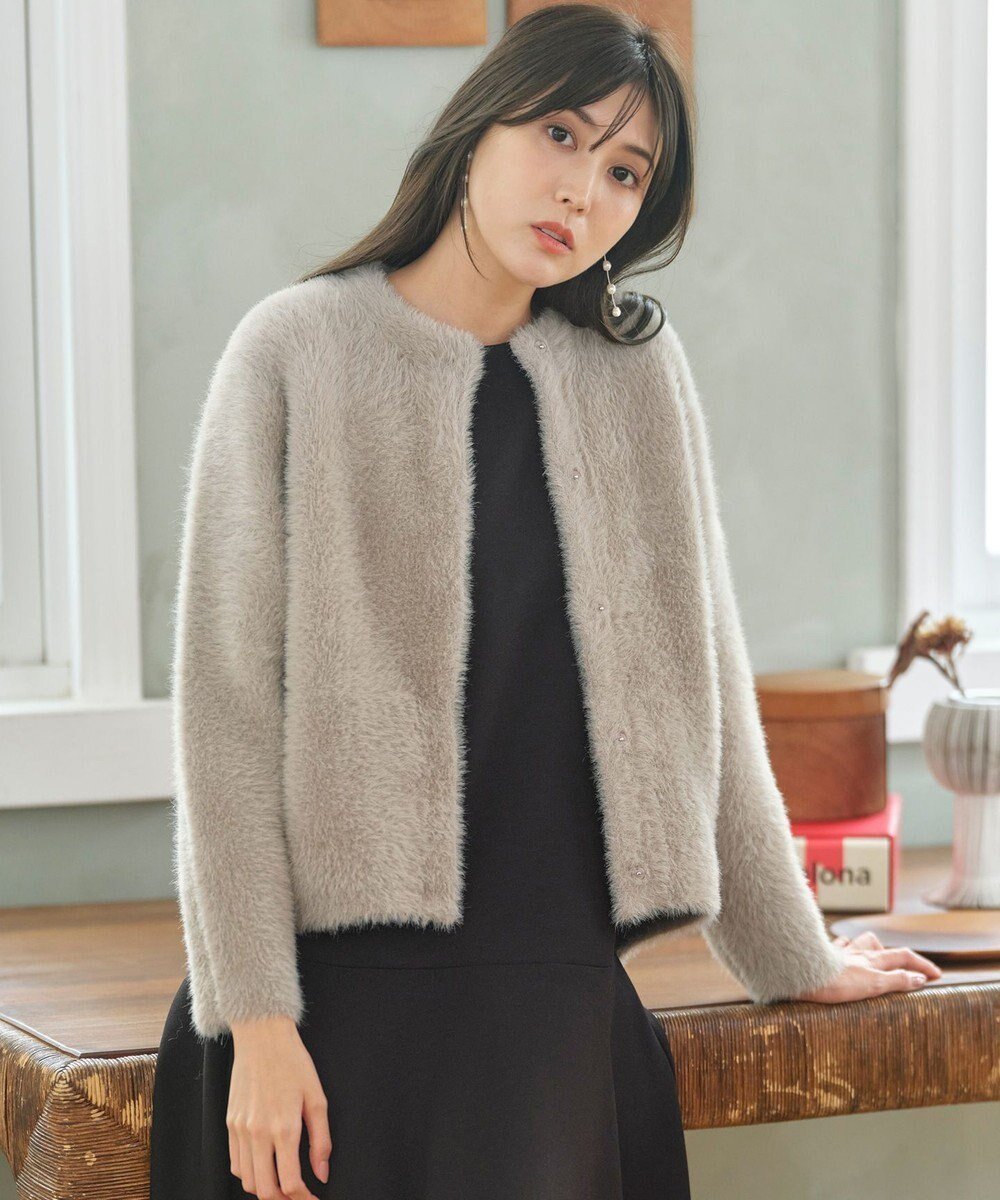 【エニィ スィス/any SiS】の【洗える】シャギーニット アウター インテリア・キッズ・メンズ・レディースファッション・服の通販 founy(ファニー) 　ファッション　Fashion　レディースファッション　Fashion for Women　アウター　Coat / Outerwear Collection　レディースジャケット・軽アウター　Jackets　カーディガン　Cardigan, Knitwear　コーディガン　Coatigan, Knit Coat　ジャケット　Jacket, Outerwear　ストレッチ　Stretch, Stretchy Fabric　トレンド　Trend, Trending Now　リラックス　Relax, Relaxed Fit　洗える　Machine Washable　A/W・秋冬　Autumn/Winter　ベージュ|ID: prp329100004655609 ipo3291000000033672627
