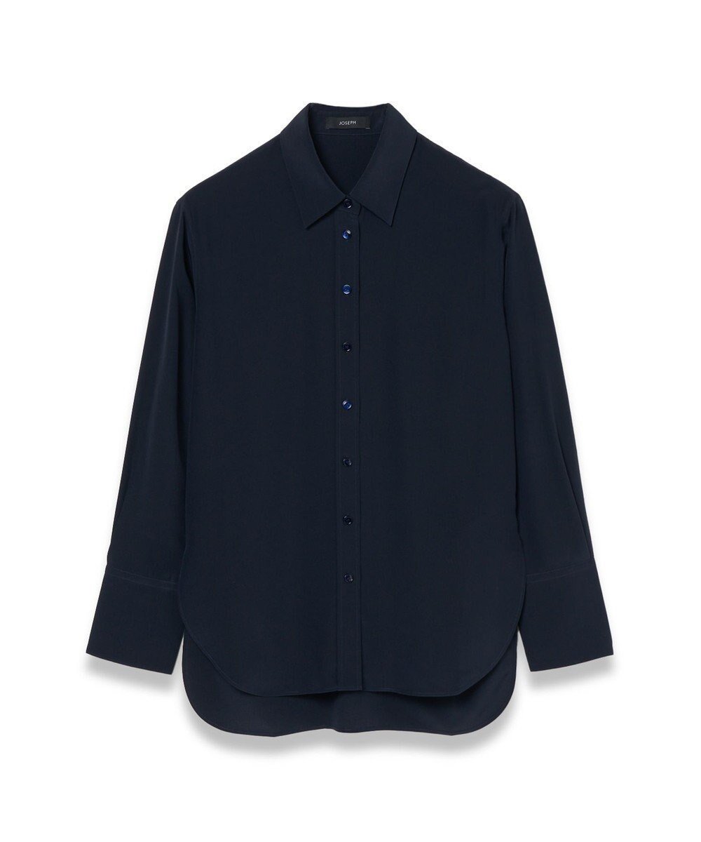 【ジョゼフ/JOSEPH】の【FOUNDATIONS】【洗える】NEW CDC ジョーブラウス インテリア・キッズ・メンズ・レディースファッション・服の通販 founy(ファニー) 　ファッション　Fashion　レディースファッション　Fashion for Women　トップス・カットソー　Cut & Sew Tops　シャツ・ブラウス・オフィスカジュアル　Elegant Blouses & Button-Ups　洗える　Machine Washable　コレクション　Collection, Seasonal Line　軽量　Lightweight, Ultra Light　シルク　Silk, 100% Silk　定番　Standard, Basic Item　フロント　Front, Front Design　モダン　Modern, Contemporary　A/W・秋冬　Autumn/Winter　Navy|ID: prp329100004655670 ipo3291000000033673172