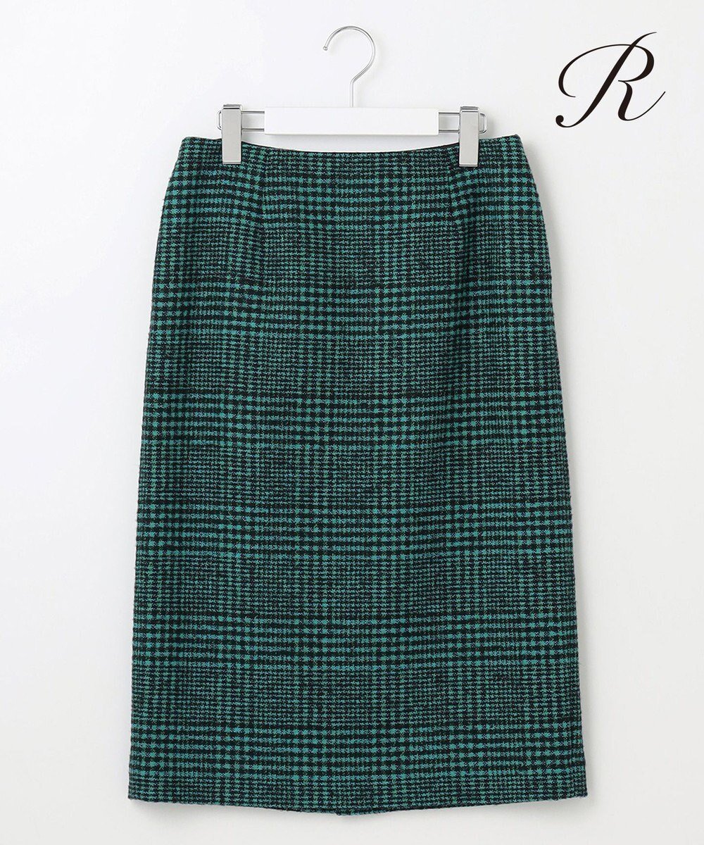 【23区/NIJYUSANKU】の【R(アール)】MANTECOツイード スカート インテリア・キッズ・メンズ・レディースファッション・服の通販 founy(ファニー) 　ファッション　Fashion　レディースファッション　Fashion for Women　スカート　Skirts　イタリア　Italy　インポート　Imported Fashion　カットソー　Cut and Sewn Top　クラシカル　Classical, Vintage-Inspired　コレクション　Collection, Seasonal Line　セットアップ　Set-Up, Coordinated Outfit　タイトスカート　Pencil Skirt, Tight Skirt　チェック　Check, Plaid, Tartan　ツイード　Twill, Twill Weave　人気　Popular, Best Seller　バランス　Balance, Style Balance　フラット　Flat, Flat Shoes　ミックス　Mix, Mixed Style　ロング　Long, Long-Length　A/W・秋冬　Autumn/Winter　冬　Winter / This Winter　おすすめ　Recommended / Our Picks　2024年　2024　2024-2025秋冬・A/W　Autumn/Winter 2024–25 AW24–25　グリーン系|ID: prp329100004655687 ipo3291000000033673278