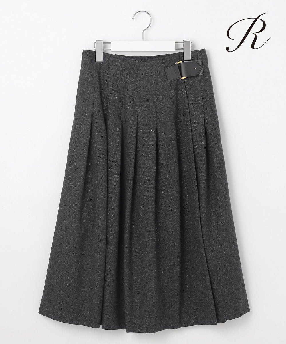 【23区/NIJYUSANKU】の【R(アール)】ウールラメ タックラップスカート インテリア・キッズ・メンズ・レディースファッション・服の通販 founy(ファニー) 　ファッション　Fashion　レディースファッション　Fashion for Women　スカート　Skirts　イタリア　Italy　インポート　Imported Fashion　コレクション　Collection, Seasonal Line　ツイード　Twill, Twill Weave　人気　Popular, Best Seller　モノトーン　Monotone, Black and White　ラップ　Wrap, Wrap Design　A/W・秋冬　Autumn/Winter　冬　Winter / This Winter　2024年　2024　エレガント 上品　Elegant　2024-2025秋冬・A/W　Autumn/Winter 2024–25 AW24–25　チャコールグレー|ID: prp329100004655695 ipo3291000000033673347