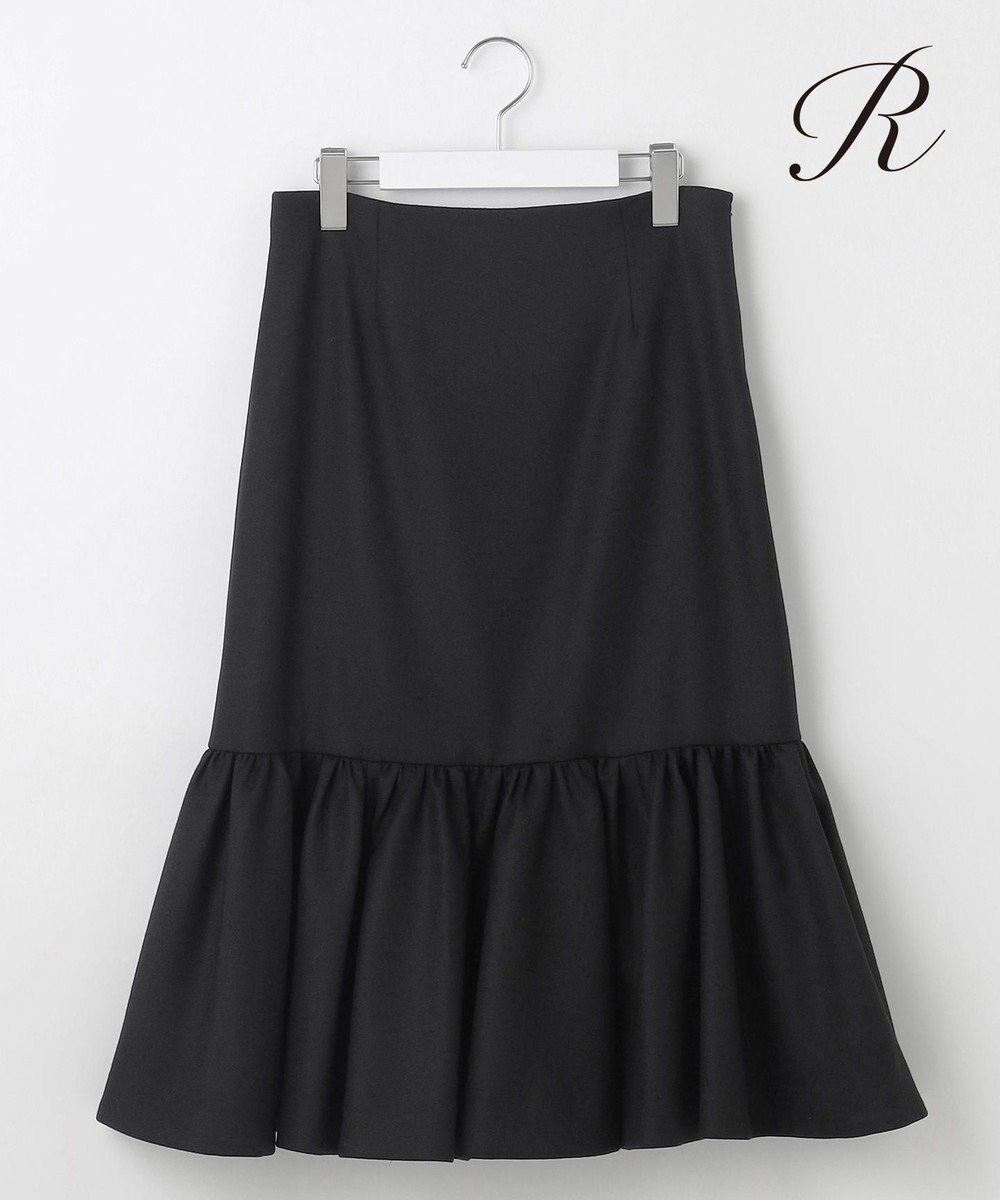 【23区/NIJYUSANKU】の【R(アール)】カラーウールツイル ティアードスカート インテリア・キッズ・メンズ・レディースファッション・服の通販 founy(ファニー) 　ファッション　Fashion　レディースファッション　Fashion for Women　スカート　Skirts　ティアードスカート　Tiered Skirts　エレガント 上品　Elegant　ギャザー　Gathered, Ruffled　コレクション　Collection, Seasonal Line　ティアードスカート　Tiered Skirt, Flounced Skirt　人気　Popular, Best Seller　A/W・秋冬　Autumn/Winter　冬　Winter / This Winter　2024年　2024　2024-2025秋冬・A/W　Autumn/Winter 2024–25 AW24–25　ブラック系|ID: prp329100004655697 ipo3291000000033673366