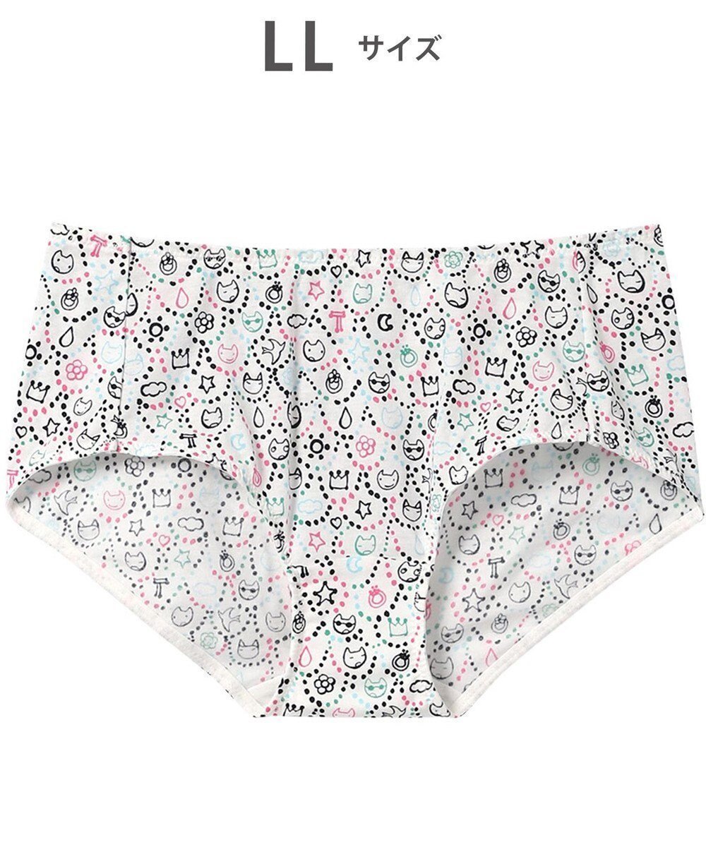 【ツモリチサト スリープ/tsumori chisato SLEEP】のツモリチサト ショーツ 綿混(身生地) レディース UPX562 /ワコール 人気、トレンドファッション・服の通販 founy(ファニー) 　ファッション　Fashion　レディースファッション　Fashion for Women　カラフル　Colorful Design　ショーツ　Shorts, Short Pants　スカラップ　Scallop, Scalloped Edge　ストレッチ　Stretch, Stretchy Fabric　ネコ　Cat, Feline Motif　パジャマ　Pajamas, Sleepwear　 other-1|ID: prp329100004655742 ipo3291000000033673927