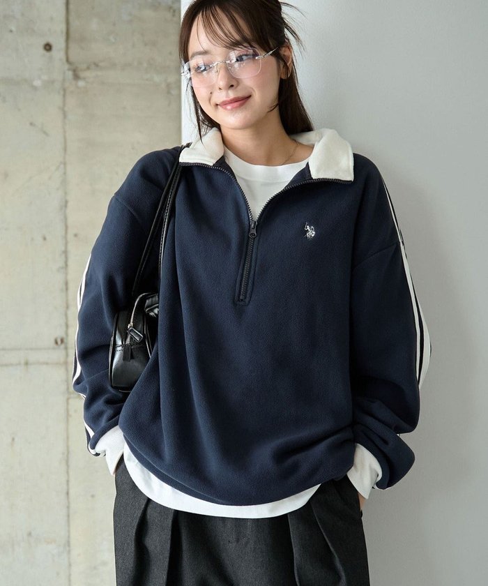 【ウィゴー/WEGO】の【ユニセックス着用ITEM】USPOLOフリースハーフジッププルオーバー インテリア・キッズ・メンズ・レディースファッション・服の通販 founy(ファニー) https://founy.com/ ファッション Fashion レディースファッション Fashion for Women トップス・カットソー Cut & Sew Tops レディースパーカー・カジュアルフーディー Casual Hoodies & Sweatshirts カジュアルプルオーバー・ニットトップス Pullovers & Knit Tops / Casual Pullovers スウェット・クルーネックトップス Sweatshirts & Crewnecks / Relaxed Fit Sweat Tops インナー Innerwear 秋 Autumn ショーツ Shorts, Short Pants スウェット / スエット Sweatshirt, Sweatwear スマホ Smartphone, Mobile Device タートル Turtleneck, Turtle Collar デニム Denim, Jeans Material トレンド Trend, Trending Now ハーフ Half, Half-Length メンズ Men's, Menswear 無地 Plain, Solid Color ワンポイント One Point, Statement Accent 冬 Winter / This Winter A/W・秋冬 Autumn/Winter おすすめ Recommended / Our Picks |ID: prp329100004655759 ipo3291000000033674130
