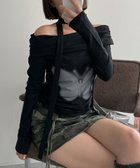【ウィゴー/WEGO】のストール付きバタフライオフショルトップス ブラック|ID: prp329100004655762 ipo3291000000033674153
