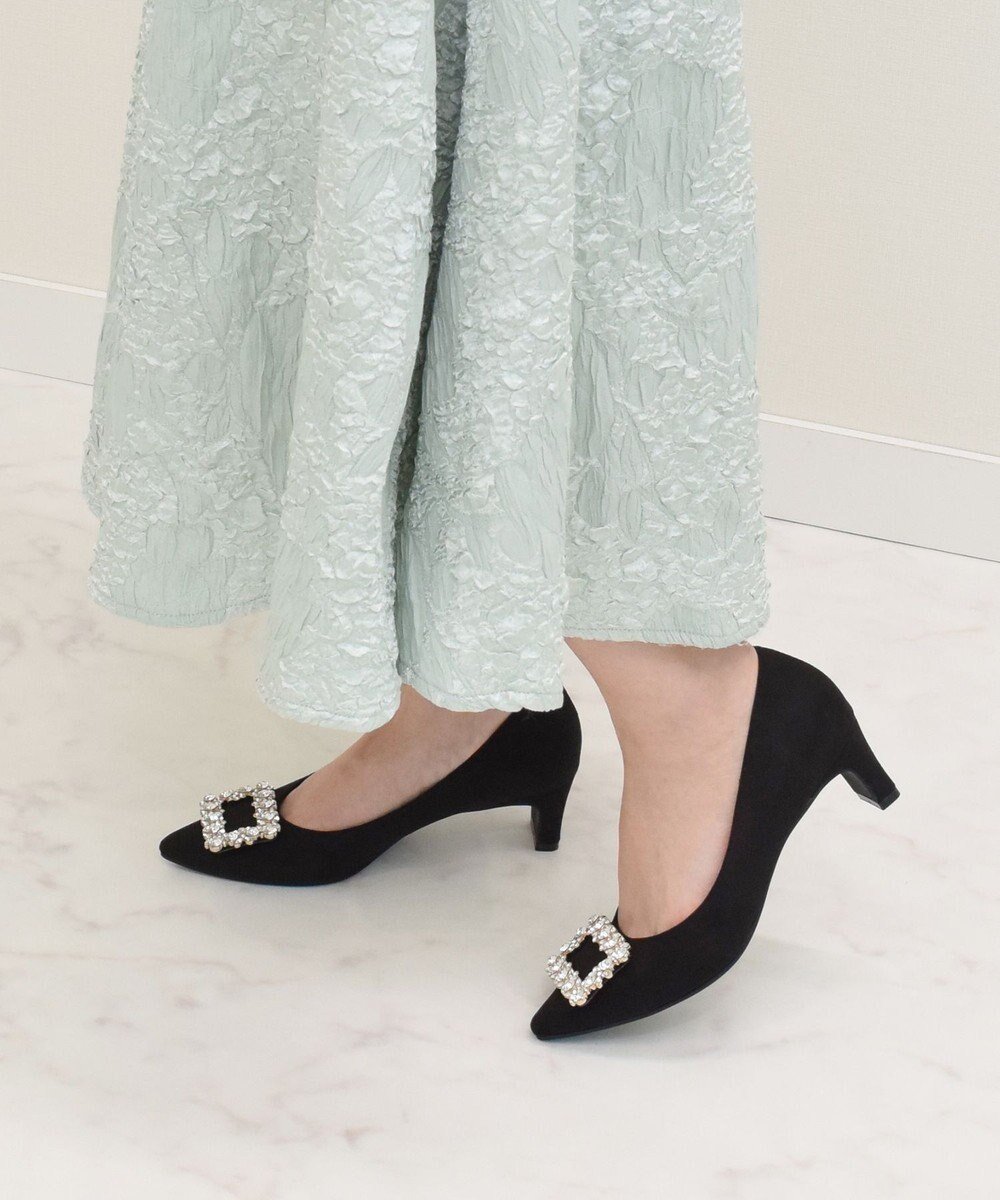 【ブリジット バーキン/Bridget Birkin】の【Bridget Birkin】ポインテッドビジューパンプス インテリア・キッズ・メンズ・レディースファッション・服の通販 founy(ファニー) ファッション Fashion レディースファッション Fashion for Women ストレート Straight, Straight Cut ブラックスウェード|ID: prp329100004655778 ipo3291000000033674339