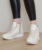 【インター ショシュール/INTER-CHAUSSURES】の【BUSSOLA】撥水サイドジップハイカットスニーカー アイボリー|ID: prp329100004655831 ipo3291000000033674914