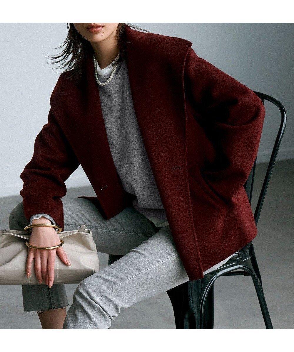 【アイシービー/iCB】のWoolRever ショートコート インテリア・キッズ・メンズ・レディースファッション・服の通販 founy(ファニー) 　ファッション　Fashion　レディースファッション　Fashion for Women　アウター　Coat / Outerwear Collection　コート・ロングコート・ピーコート　Long Coats, Peacoats & More　レディースジャケット・軽アウター　Jackets　カッティング　Cutting Detail　キュプラ　Cupro, Eco Fabric　今季　This Season, Current Season　ショート　Short, Short Length　ジャケット　Jacket, Outerwear　ダブル　Double, Double-Breasted　トライアングル　Triangle, Triangular Shape　バランス　Balance, Style Balance　フェイス　Face, Facial Design　フォルム　Silhouette, Form　ロング　Long, Long-Length　A/W・秋冬　Autumn/Winter　2024年　2024　エレガント 上品　Elegant　2024-2025秋冬・A/W　Autumn/Winter 2024–25 AW24–25　バーガンディ系|ID: prp329100004655843 ipo3291000000033675107