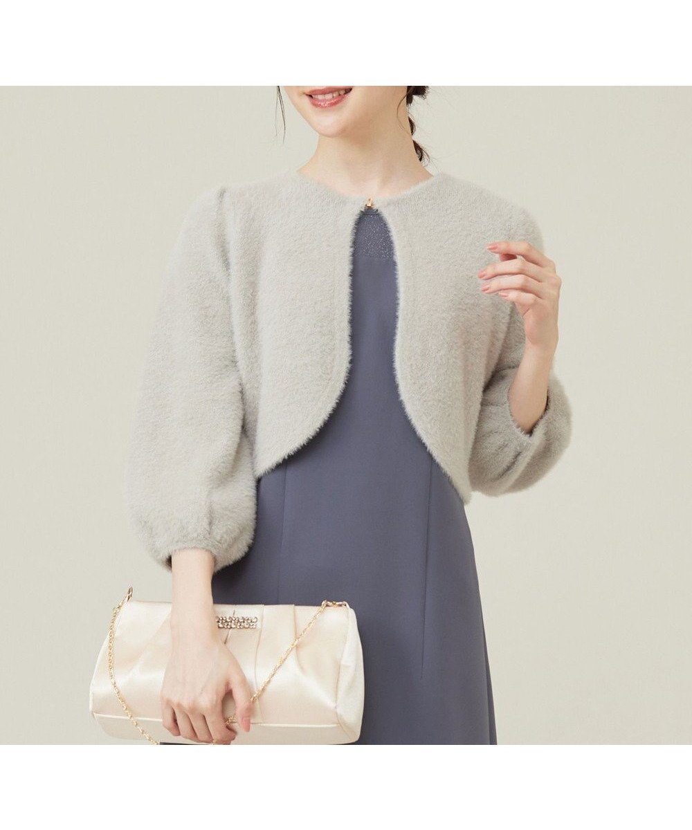 【エニィ スィス/any SiS】の【洗える】フェザーニット カーディガン 人気、トレンドファッション・服の通販 founy(ファニー) 　ファッション　Fashion　レディースファッション　Fashion for Women　トップス・カットソー　Cut & Sew Tops　ニット　Knit Tops & Sweaters　カーディガン・羽織り　Layered Style Cardigans　おすすめ　Recommended / Our Picks　カーディガン　Cardigan, Knitwear　ストレッチ　Stretch, Stretchy Fabric　ドレス　Dress, One-Piece　フェザー　Feather, Feather Detail　フェザーヤーン　Feather Yarn, Fluffy Yarn　フェミニン　Feminine, Girly　メタル　Metal, Metal Parts　洗える　Machine Washable　A/W・秋冬　Autumn/Winter　 other-1|ID: prp329100004655917 ipo3291000000034282547