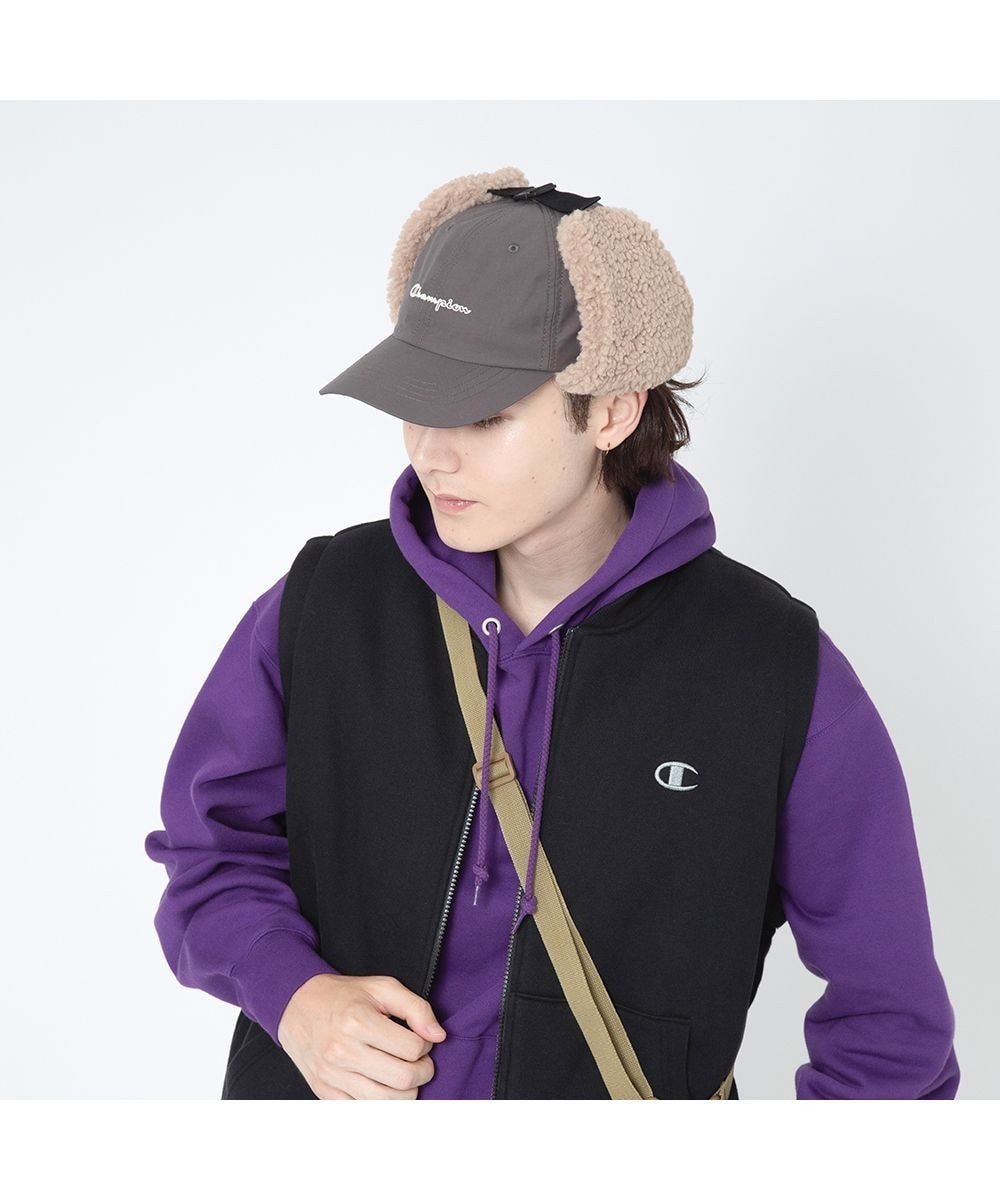 【林八百吉商店/HAYASHIYAOKICHI】のChampion タフタアビエイターキャップ インテリア・キッズ・メンズ・レディースファッション・服の通販 founy(ファニー) ファッション Fashion レディースファッション Fashion for Women キャップ&ハット Hats & Caps おすすめ Recommended / Our Picks キャップ Cap, Baseball Cap モコモコ Fuzzy, Fluffy 冬 Winter / This Winter 定番 Standard, Basic Item 帽子 Hat, Headwear チャコール|ID: prp329100004655945 ipo3291000000033676295